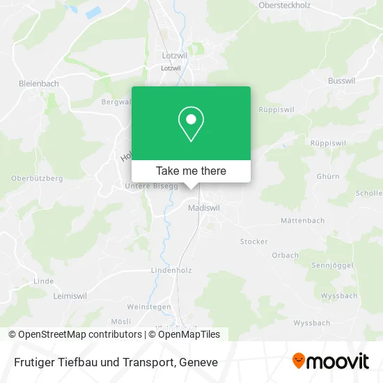 Frutiger Tiefbau und Transport map
