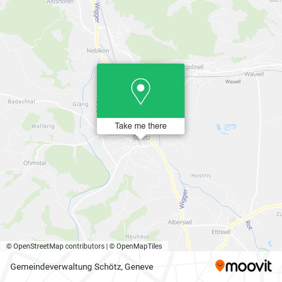 Gemeindeverwaltung Schötz map