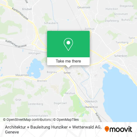 Architektur + Bauleitung Hunziker + Wetterwald AG map