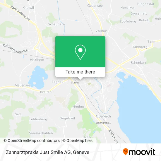 Zahnarztpraxis Just Smile AG map