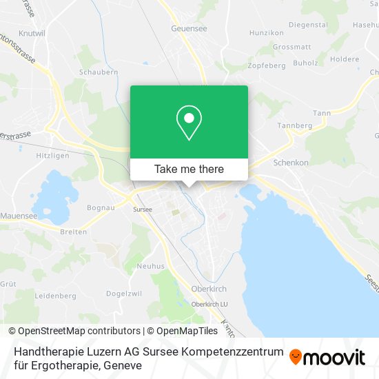 Handtherapie Luzern AG Sursee Kompetenzzentrum für Ergotherapie map