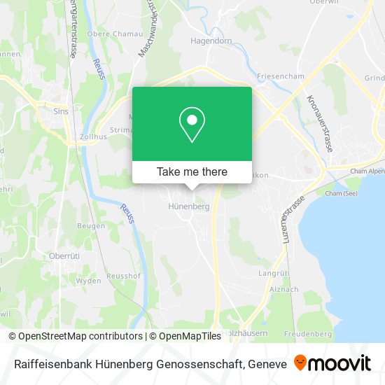 Raiffeisenbank Hünenberg Genossenschaft map