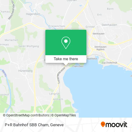 P+R Bahnhof SBB Cham map