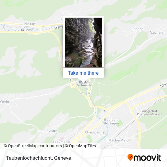 Taubenlochschlucht map