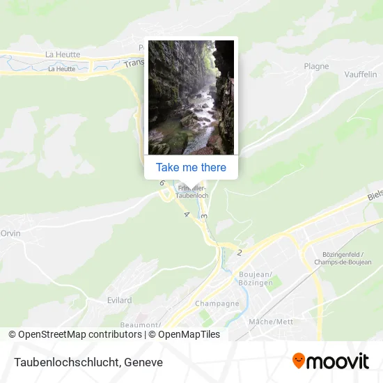 Taubenlochschlucht map