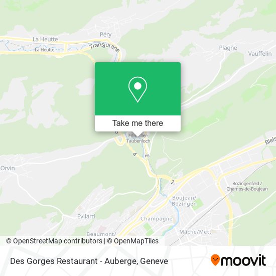 Des Gorges Restaurant - Auberge map