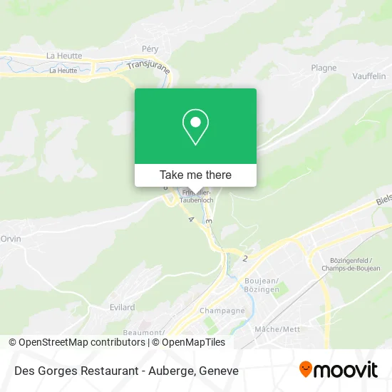 Des Gorges Restaurant - Auberge map