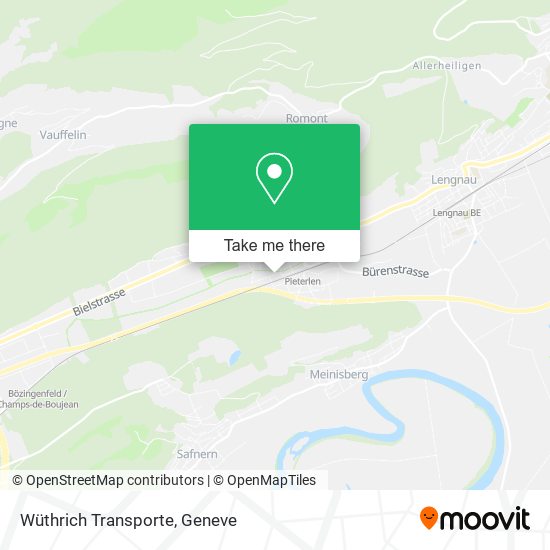 Wüthrich Transporte map