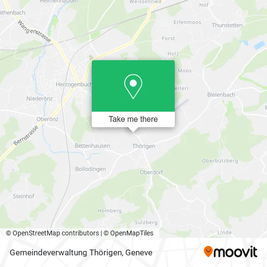 Gemeindeverwaltung Thörigen map
