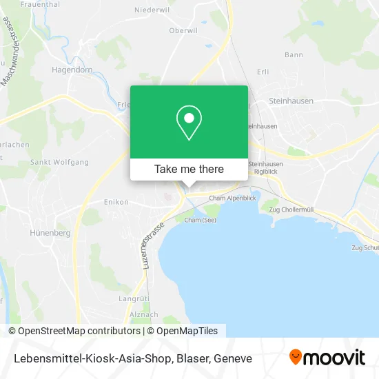 Lebensmittel-Kiosk-Asia-Shop, Blaser map