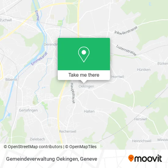 Gemeindeverwaltung Oekingen map