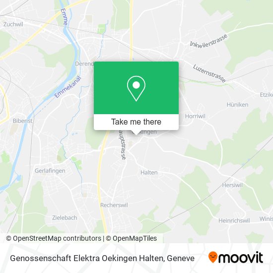 Genossenschaft Elektra Oekingen Halten map