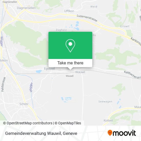 Gemeindeverwaltung Wauwil map
