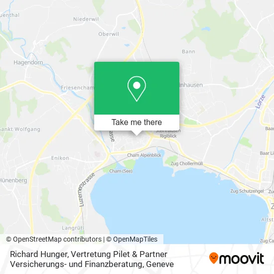 Richard Hunger, Vertretung Pilet & Partner Versicherungs- und Finanzberatung map