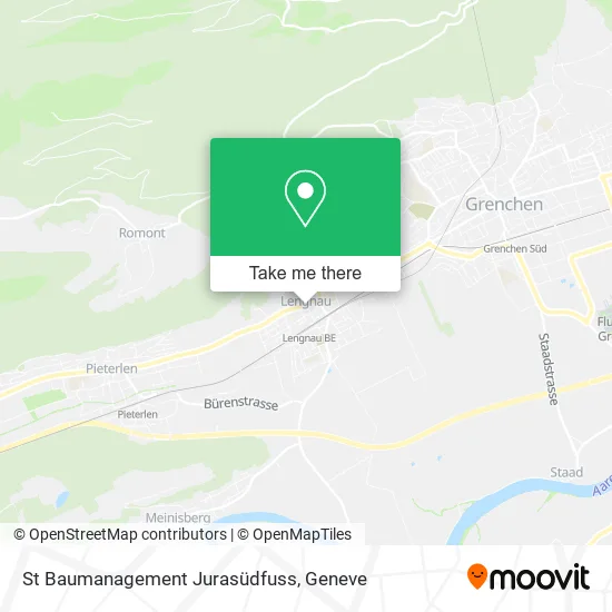 St Baumanagement Jurasüdfuss map