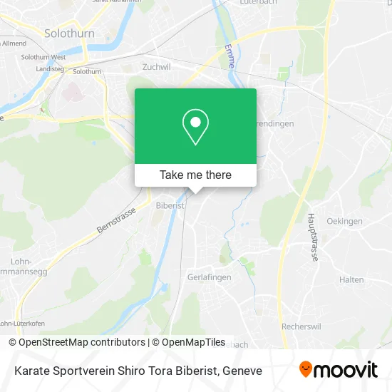 Karate Sportverein Shiro Tora Biberist map