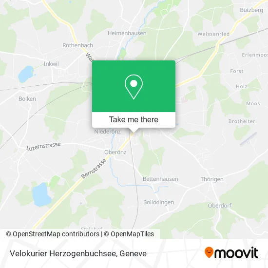Velokurier Herzogenbuchsee map