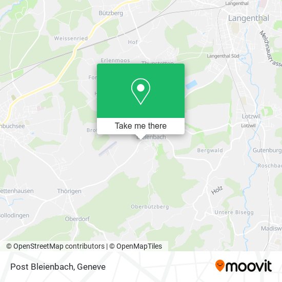 Post Bleienbach map