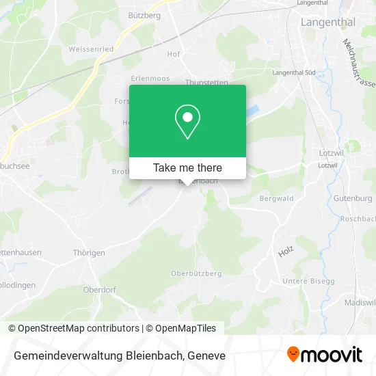 Gemeindeverwaltung Bleienbach map