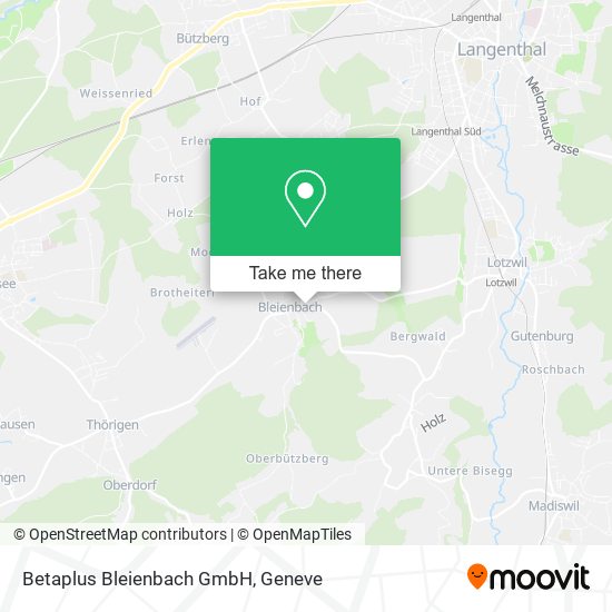 Betaplus Bleienbach GmbH map