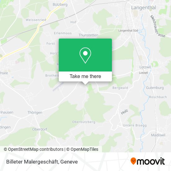 Billeter Malergeschäft map