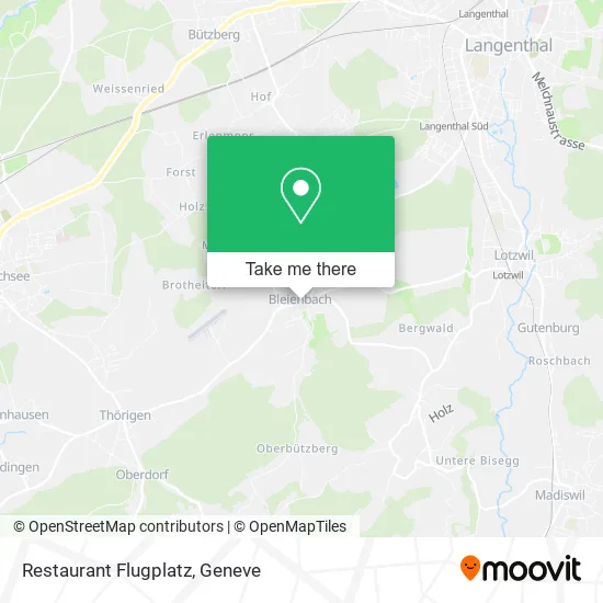 Restaurant Flugplatz map