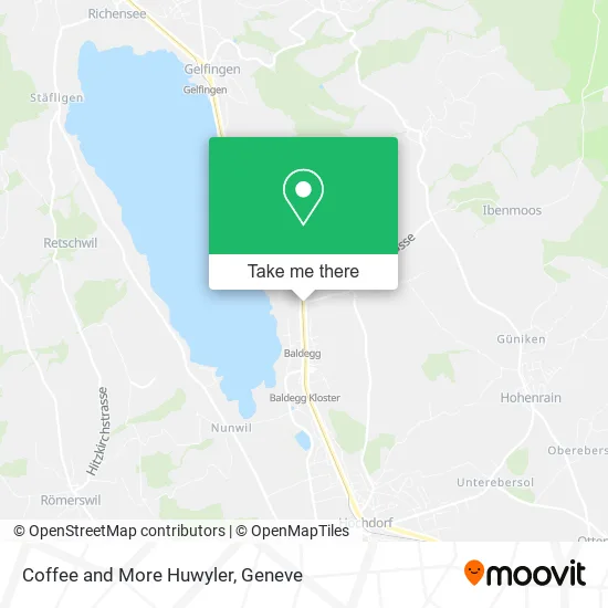Coffee and More Huwyler map