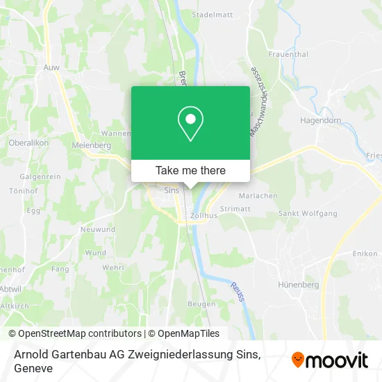 Arnold Gartenbau AG Zweigniederlassung Sins map