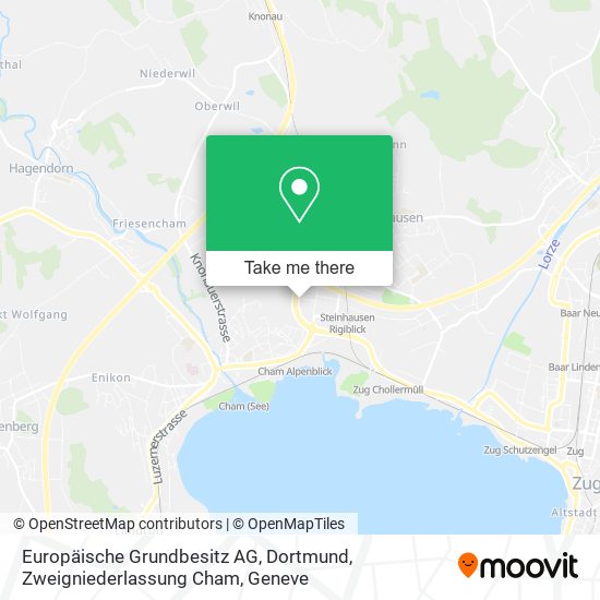 Europäische Grundbesitz AG, Dortmund, Zweigniederlassung Cham Karte