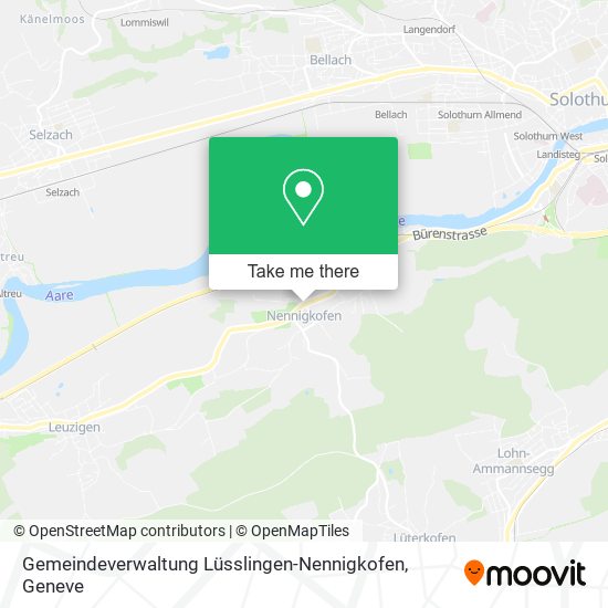 Gemeindeverwaltung Lüsslingen-Nennigkofen map