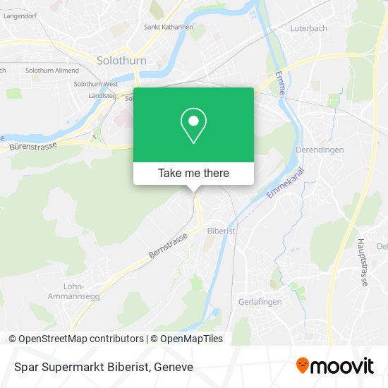 Spar Supermarkt Biberist map