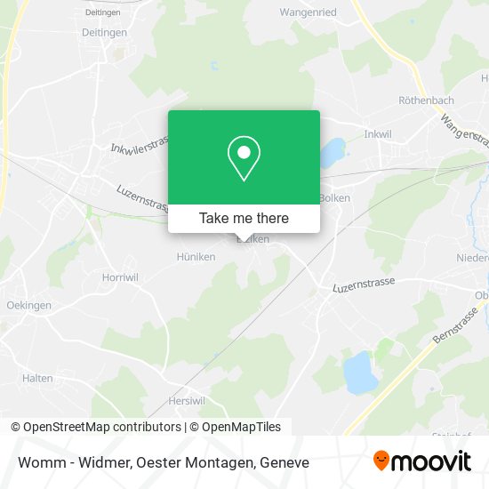 Womm - Widmer, Oester Montagen map