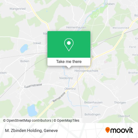 M. Zbinden Holding map