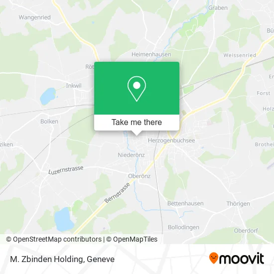 M. Zbinden Holding map