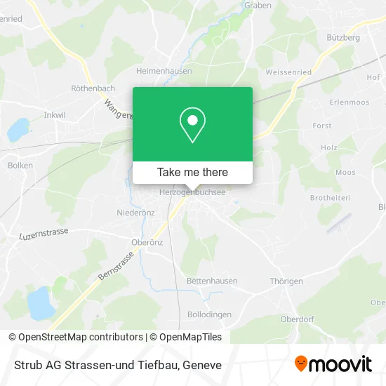 Strub AG Strassen-und Tiefbau map
