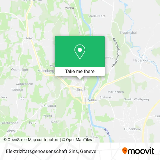 Elektrizitätsgenossenschaft Sins map