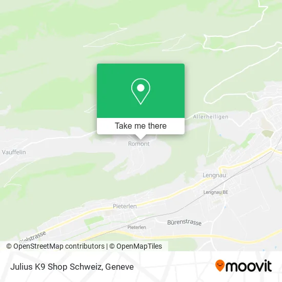 Julius K9 Shop Schweiz map