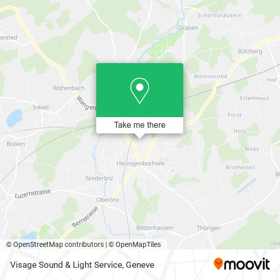Visage Sound & Light Service map