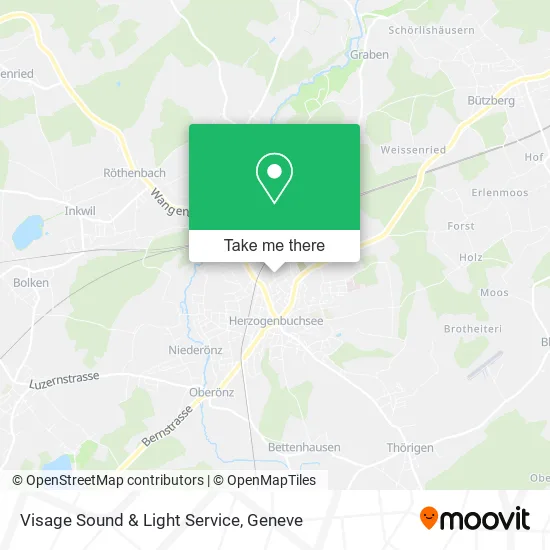 Visage Sound & Light Service map