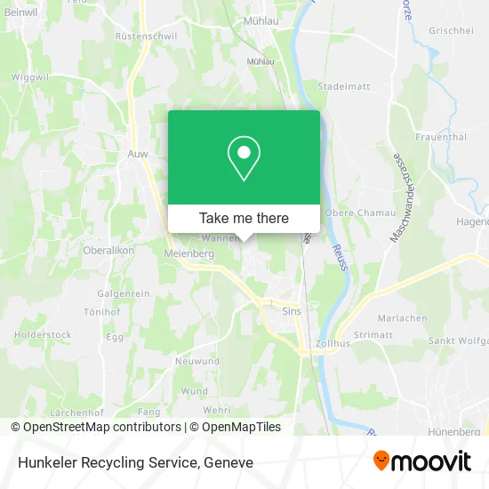 Hunkeler Recycling Service map