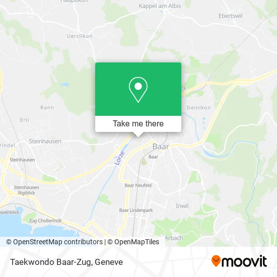 Taekwondo Baar-Zug map