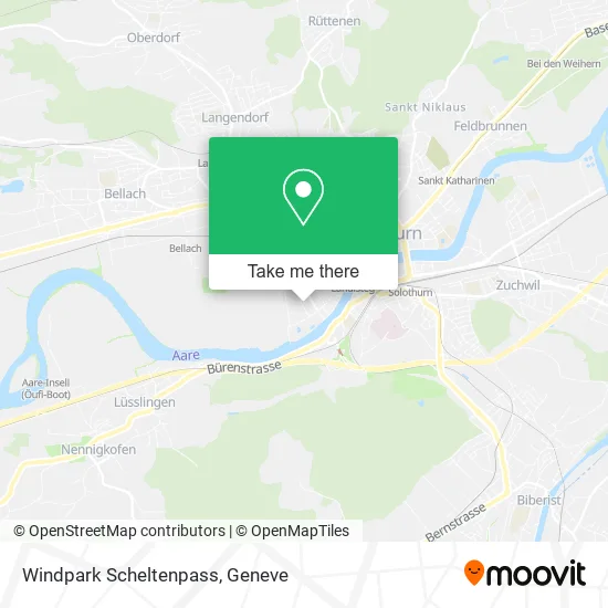 Windpark Scheltenpass map