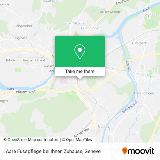 Aare Fusspflege bei Ihnen Zuhause map