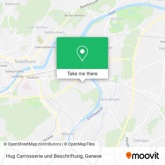 Hug Carrosserie und Beschriftung map