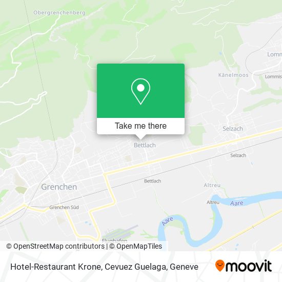 Hotel-Restaurant Krone, Cevuez Guelaga map