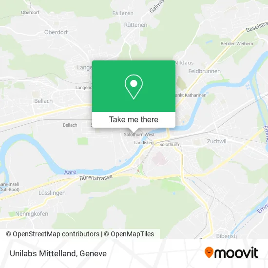 Unilabs Mittelland map