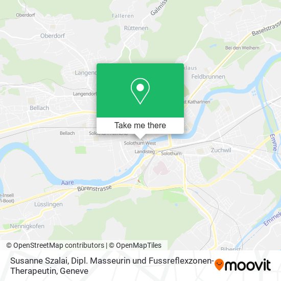 Susanne Szalai, Dipl. Masseurin und Fussreflexzonen-Therapeutin map