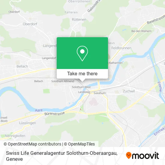 Swiss Life Generalagentur Solothurn-Oberaargau map