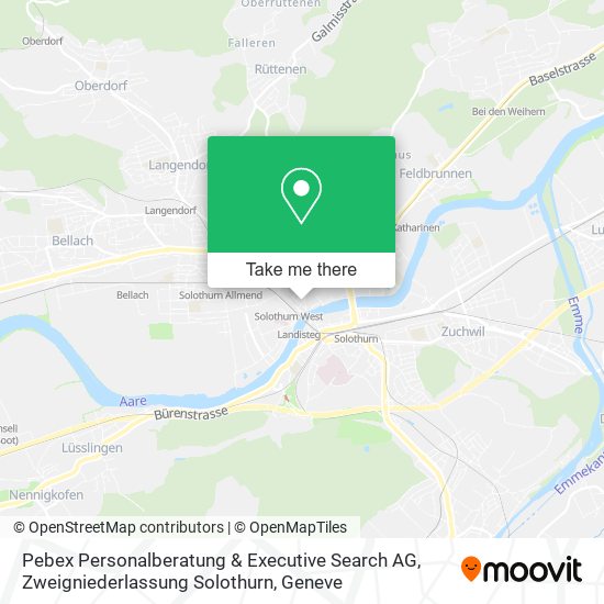 Pebex Personalberatung & Executive Search AG, Zweigniederlassung Solothurn map