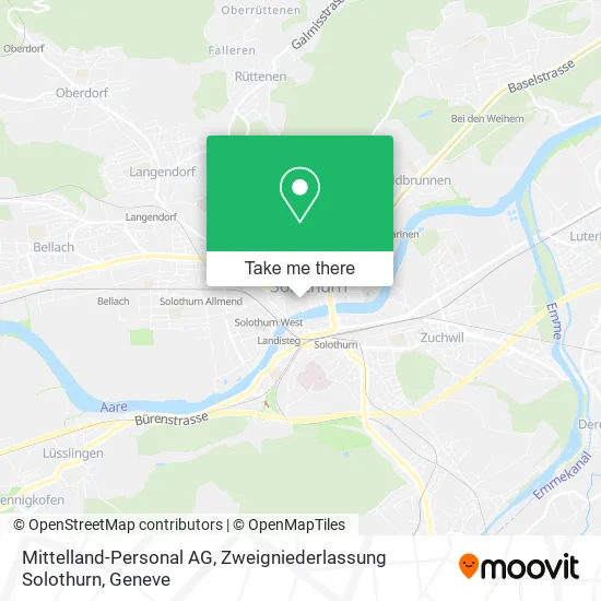 Mittelland-Personal AG, Zweigniederlassung Solothurn map